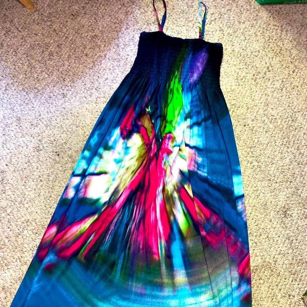 Multi-colored maxi dress size small